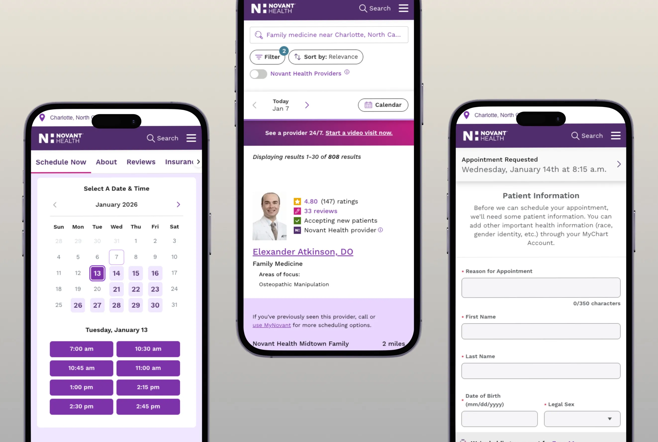 Novant Health - Laptop - Homepage