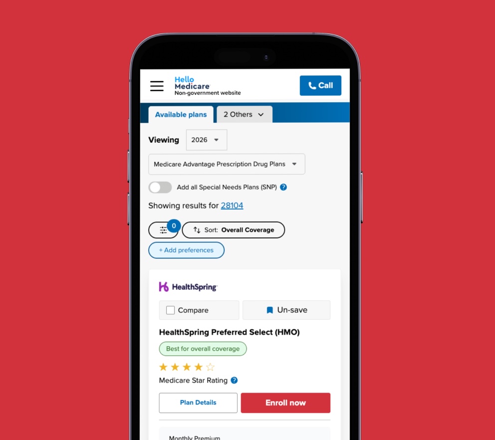 HelloMedicare - Plans Page - Mobile