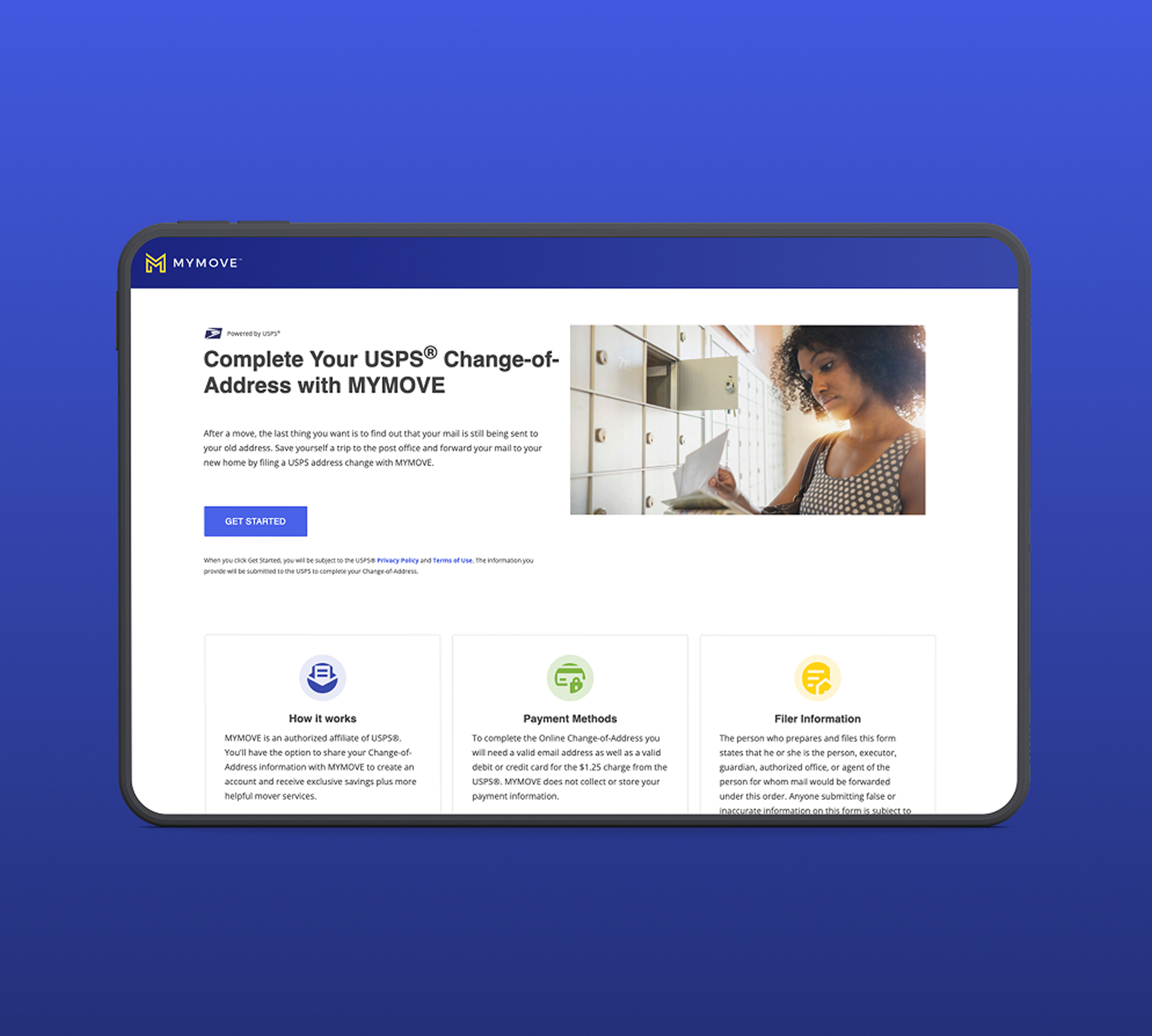 MYMOVE - Tablet - Change of Address